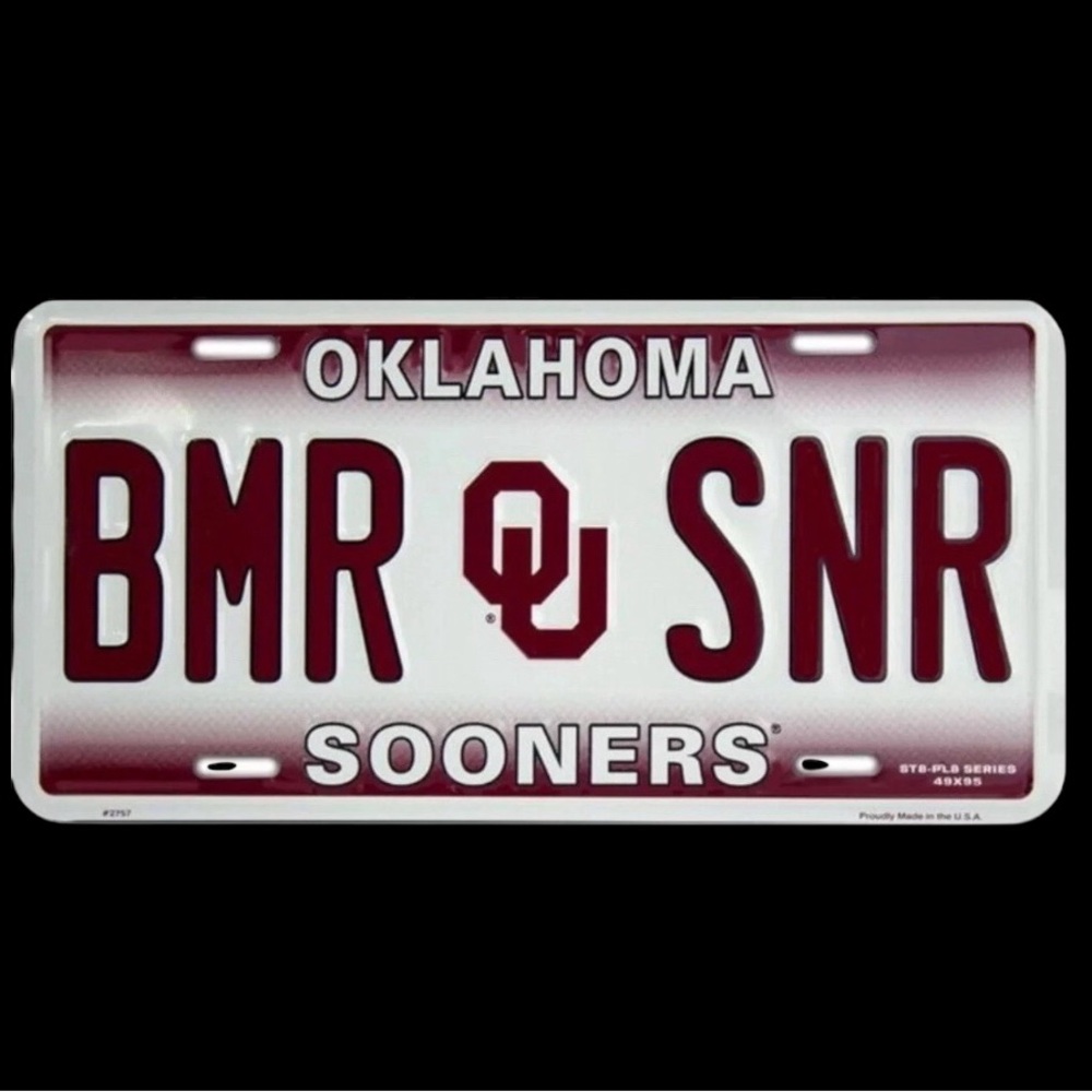 Oklahoma Sooners License Plate